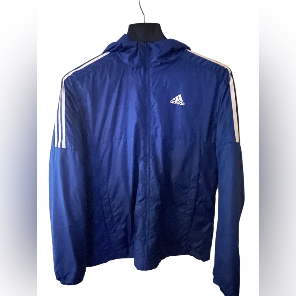 Adidas men’s medium polyester hooded jacket